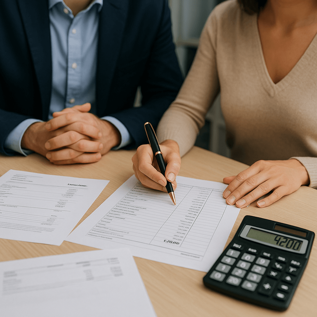 Documentos con costes de la pension